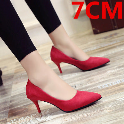 Cresfimix women fashion pointed toe comfortable slip on office high heel shoes lady cute casual high quality black shoes b3210
