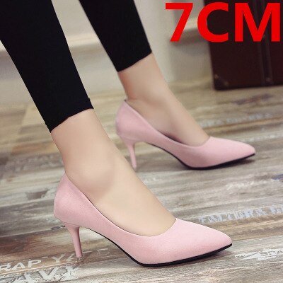 Cresfimix women fashion pointed toe comfortable slip on office high heel shoes lady cute casual high quality black shoes b3210