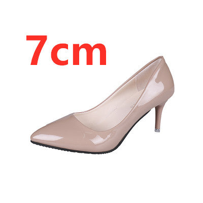 Cresfimix women fashion pointed toe comfortable slip on office high heel shoes lady cute casual high quality black shoes b3210