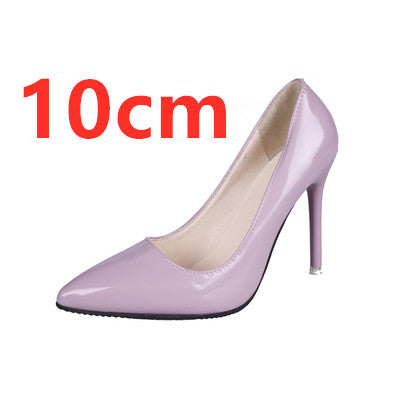 Cresfimix women fashion pointed toe comfortable slip on office high heel shoes lady cute casual high quality black shoes b3210