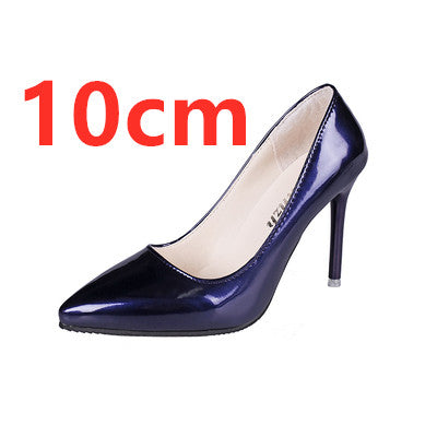 Cresfimix women fashion pointed toe comfortable slip on office high heel shoes lady cute casual high quality black shoes b3210