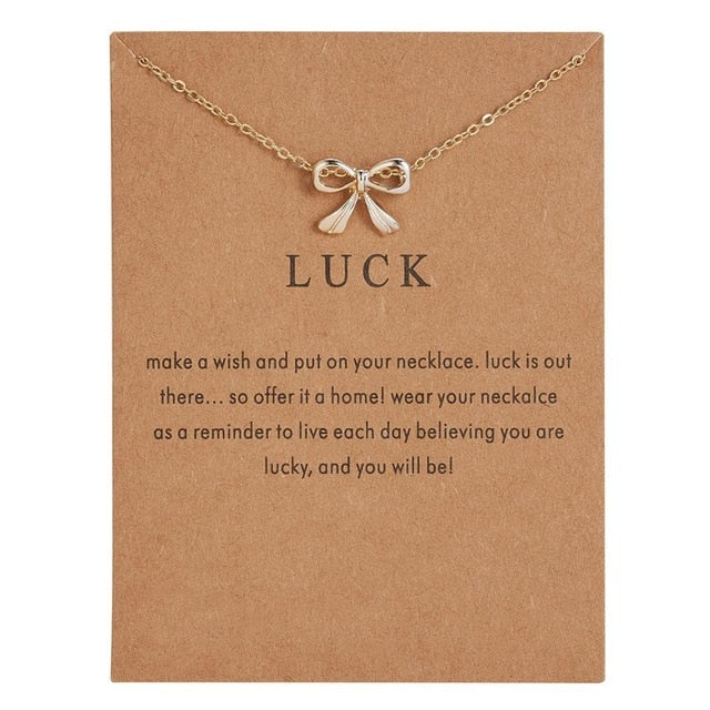 Rinhoo With Card gold Alloy Necklace Lotus Lucky Elephant butterfly dragonfly Three Circle Fashion Necklace women jewelry gift