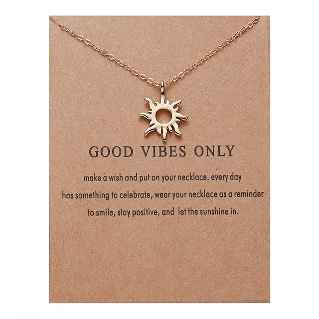 Rinhoo With Card gold Alloy Necklace Lotus Lucky Elephant butterfly dragonfly Three Circle Fashion Necklace women jewelry gift