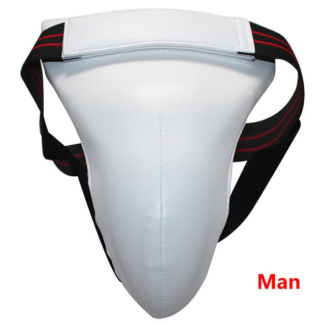 High Grade White Taekwondo Jockstrap Groin Guard Men Women Kick Boxing Karate Muay Thai Wushu Sanda Training Crotch Protector