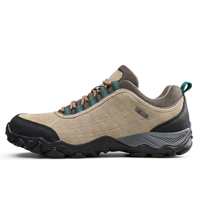 New Arrival Leather Hiking Shoes Wear-resistant  Outdoor Sport Men Shoes Lace-Up Mens Climbing Trekking Hunting Sneakers