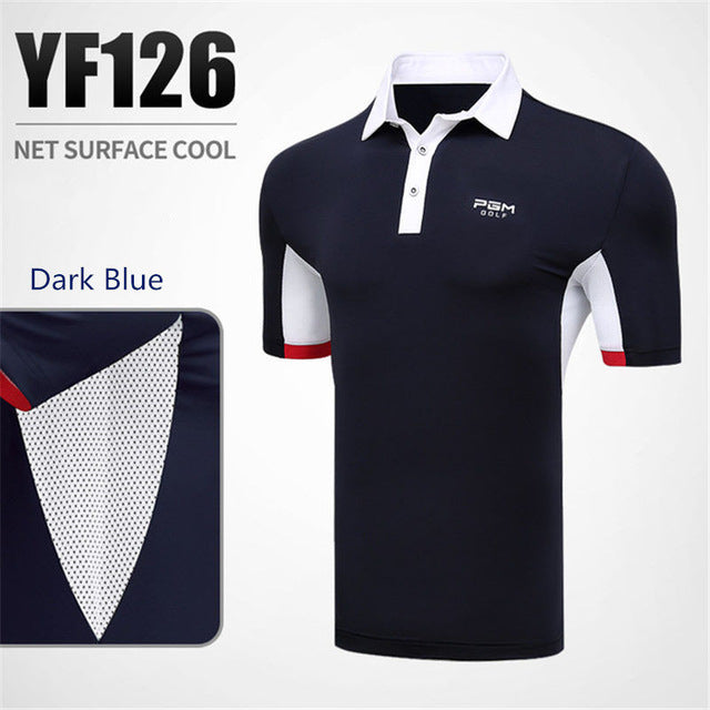 Golf Shirts Men Short Sleeve Shirt Sport Golf Wear Man Turn Down Collar Sportwear Tennis T Shirt Clothing