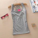 New Arrival Women Fashion Summer casual Solid Cotton Sleeveless Vest Tank Tops t shirt Candy Color Basic Crop Bustier Top Women