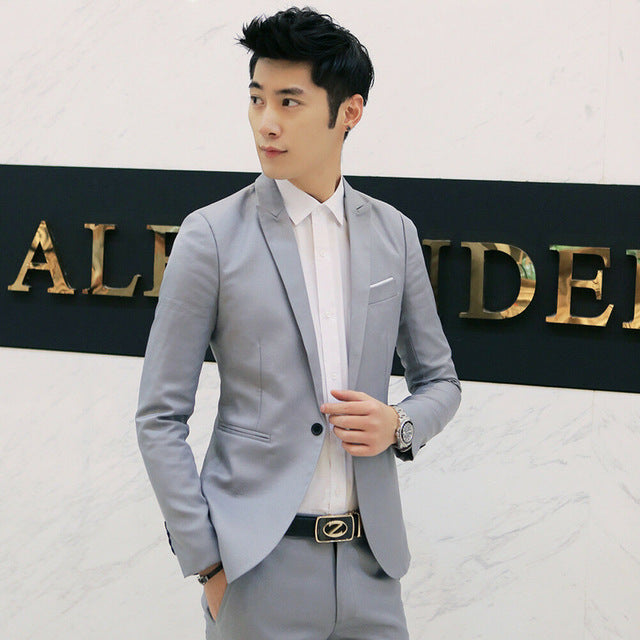 Fashion Brand New Hot Sales Mens Solid Color Classic Fashion Formal Business Suit Blazer Slim Fit Luxury Coat Jacket