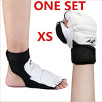 Full Set Of Kung Fu Sport Taekwondo Gloves Foot Ankle Protector Support Wushu Guard Martial Arts Fighting Boxing Hand Protector