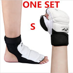 Full Set Of Kung Fu Sport Taekwondo Gloves Foot Ankle Protector Support Wushu Guard Martial Arts Fighting Boxing Hand Protector