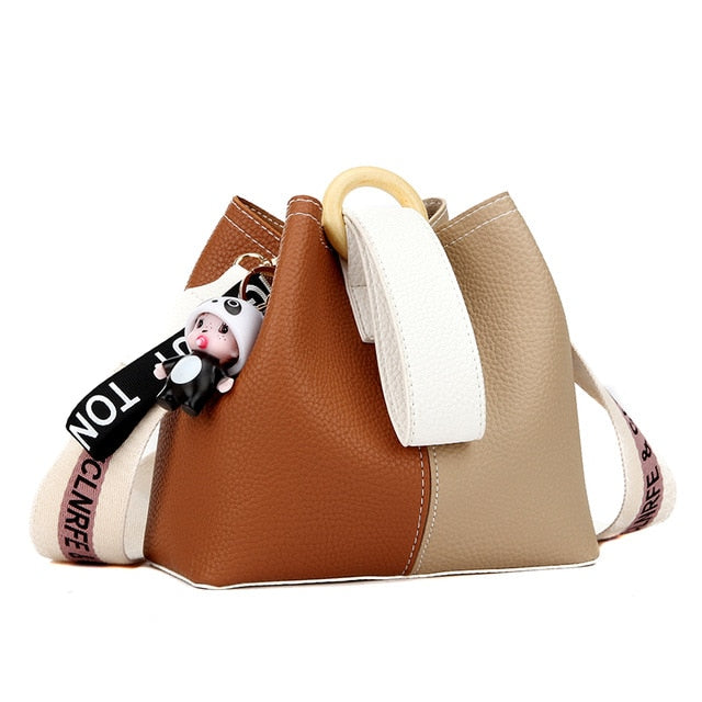Solid Color Bucket Bags For Women 2020 Luxury Quality Handbags Lady Fashion Shoulder Crossbody Messenger Bag Hand Bag