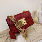 alligator handbag designer ladies hand bags 2020 new retro small crocodile pu leather shoulder bags women chains crossbody sac