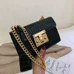 alligator handbag designer ladies hand bags 2020 new retro small crocodile pu leather shoulder bags women chains crossbody sac