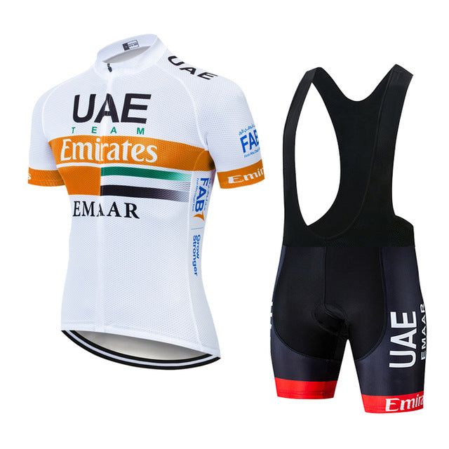 Team UAE Cycling Jerseys Bike Wear clothes Quick-Dry bib gel Sets Clothing Ropa Ciclismo uniformes Maillot Sport Wear