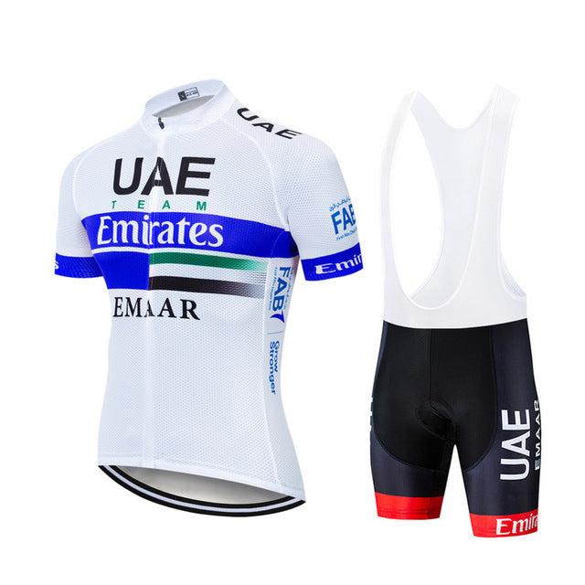 Team UAE Cycling Jerseys Bike Wear clothes Quick-Dry bib gel Sets Clothing Ropa Ciclismo uniformes Maillot Sport Wear