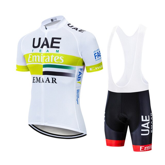 Team UAE Cycling Jerseys Bike Wear clothes Quick-Dry bib gel Sets Clothing Ropa Ciclismo uniformes Maillot Sport Wear