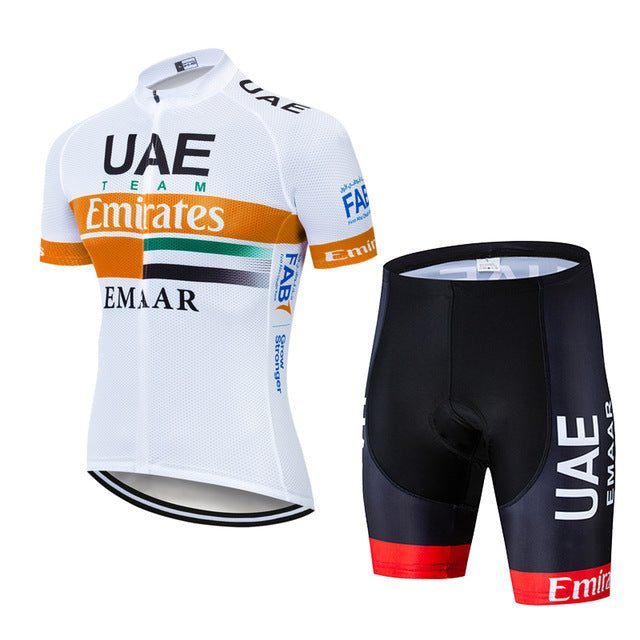 Team UAE Cycling Jerseys Bike Wear clothes Quick-Dry bib gel Sets Clothing Ropa Ciclismo uniformes Maillot Sport Wear
