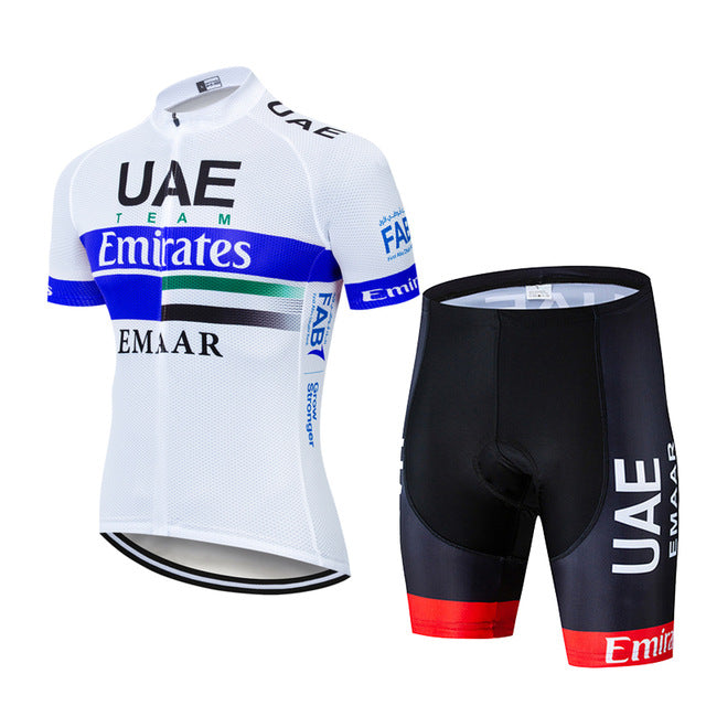 Team UAE Cycling Jerseys Bike Wear clothes Quick-Dry bib gel Sets Clothing Ropa Ciclismo uniformes Maillot Sport Wear