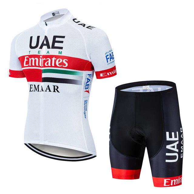 Team UAE Cycling Jerseys Bike Wear clothes Quick-Dry bib gel Sets Clothing Ropa Ciclismo uniformes Maillot Sport Wear