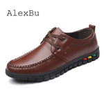AlexBu 2020 New Man Shoes Casual Lace Up Men Business Office Dress Shoe Man Leather Shoes Soft Bottom Men's Classic Shoes