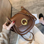 Female PU Leather Saddle Crossbody Bags For Women  Luxury Handbags Designer Sac a Main Ladies Hand Shoulder Messenger Bag