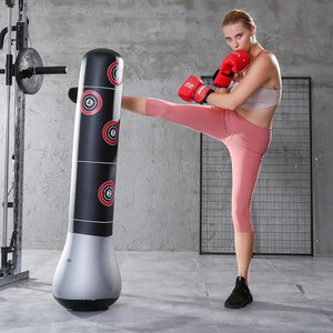 Boxing Punching Bag Inflatables Training Taekwondo Kids Punching Bag Venting Hit Boxing Bag Stand Weight Fitnes Equipment