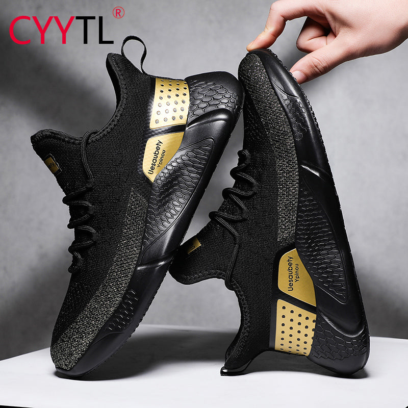 CYYTL Fashion Men comfort Shoes Summer Breathable Sport Sneakers Lightweight Casual Mesh Male Walking Shoe Sportschoenen Heren