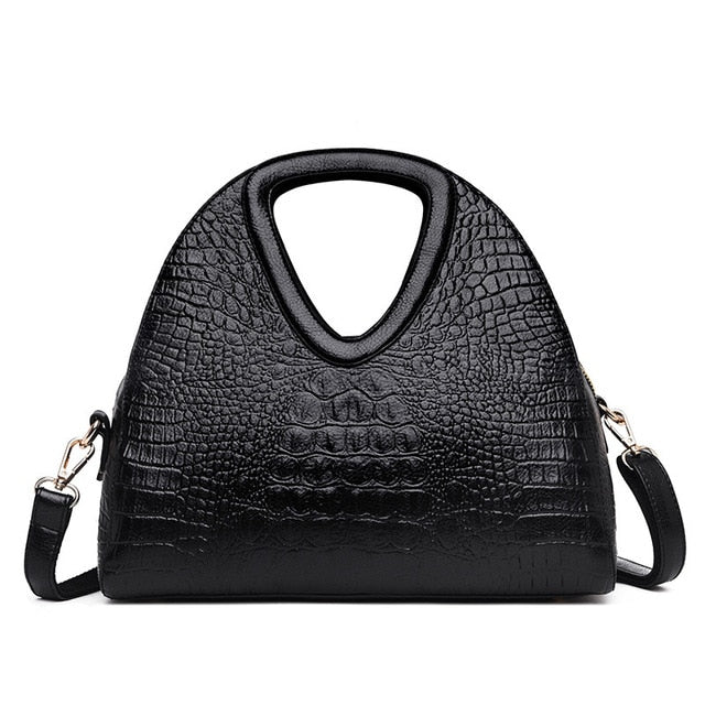 New Alligator Women Handbag Brand Luxury Leather Half Moon Women Shoulder Bags Designer Ladies Hand Bags Sac A Main Femme