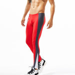 Men Running Tights Training Sport Leggings Patchwork Compression Pants Sky Blue Gym Wear Men Sexy Gym Legging S-XL Mallas Hombre