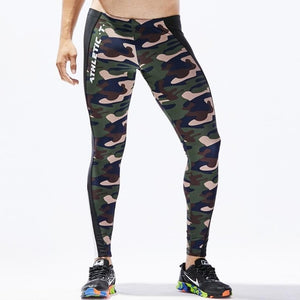 Men Running Tights Training Sport Leggings Patchwork Compression Pants Sky Blue Gym Wear Men Sexy Gym Legging S-XL Mallas Hombre