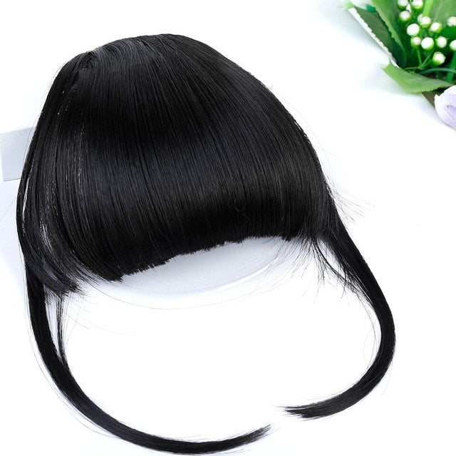 LVHAN air bangs pure bangs hair extension synthetic wig natural black light brown dark brown black high temperature fiber