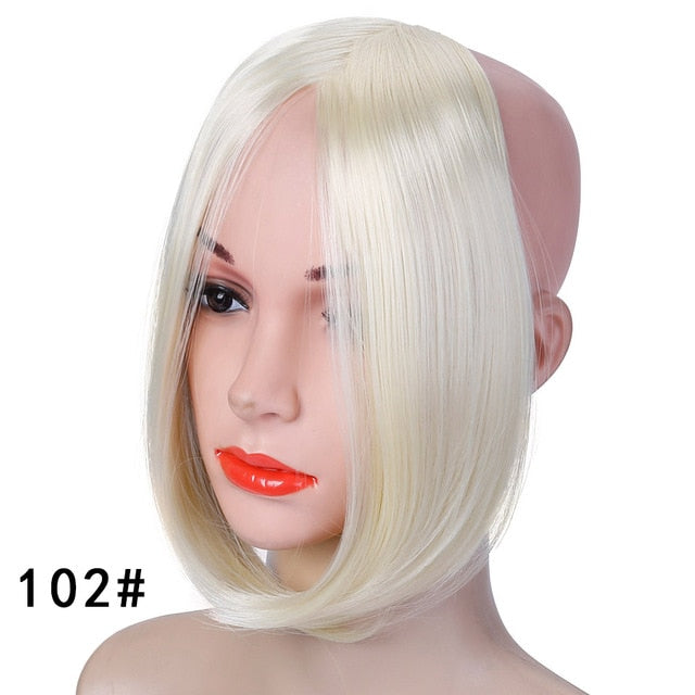 LVHAN air bangs pure bangs hair extension synthetic wig natural black light brown dark brown black high temperature fiber