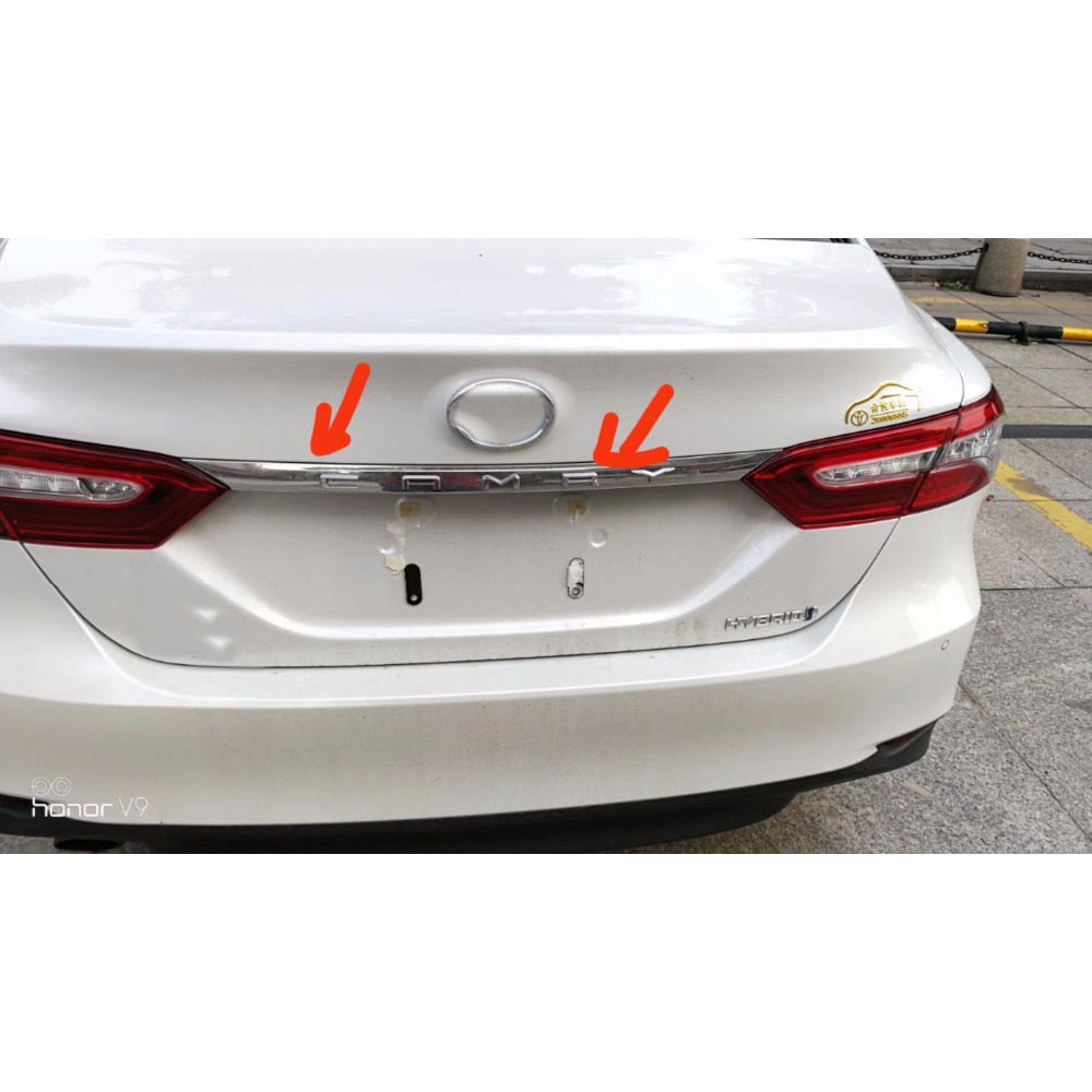 REAR TRUNK LID COVER For 2018 Toyota Camry Chrome Tailgate Trunk Hatch Trim Bezel Cover Accent Lid Free Drop Shipping