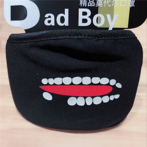 Black Mask for Female Male Face Mask Cotton Anime Mouth Mask Anti-dust Pollution Masks Cute Masker for Woman Man
