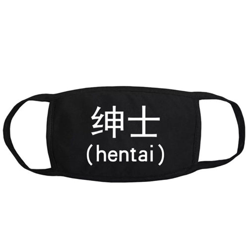 Black Mask for Female Male Face Mask Cotton Anime Mouth Mask Anti-dust Pollution Masks Cute Masker for Woman Man