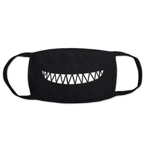 Black Mask for Female Male Face Mask Cotton Anime Mouth Mask Anti-dust Pollution Masks Cute Masker for Woman Man