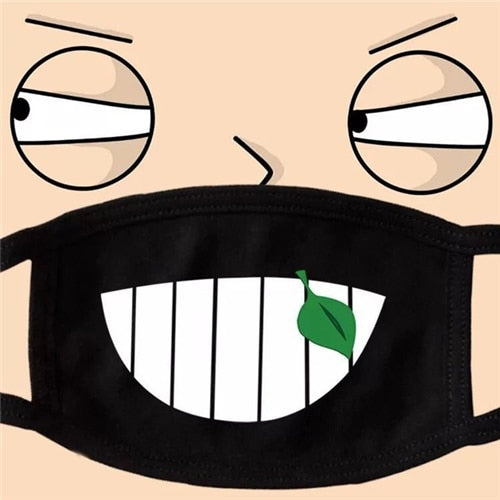 Black Mask for Female Male Face Mask Cotton Anime Mouth Mask Anti-dust Pollution Masks Cute Masker for Woman Man