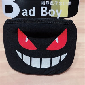 Black Mask for Female Male Face Mask Cotton Anime Mouth Mask Anti-dust Pollution Masks Cute Masker for Woman Man