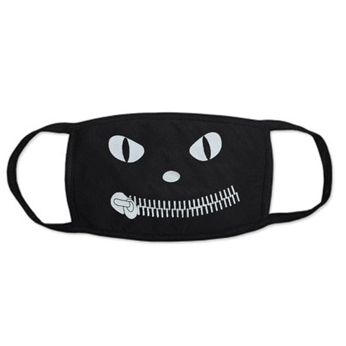 Black Mask for Female Male Face Mask Cotton Anime Mouth Mask Anti-dust Pollution Masks Cute Masker for Woman Man