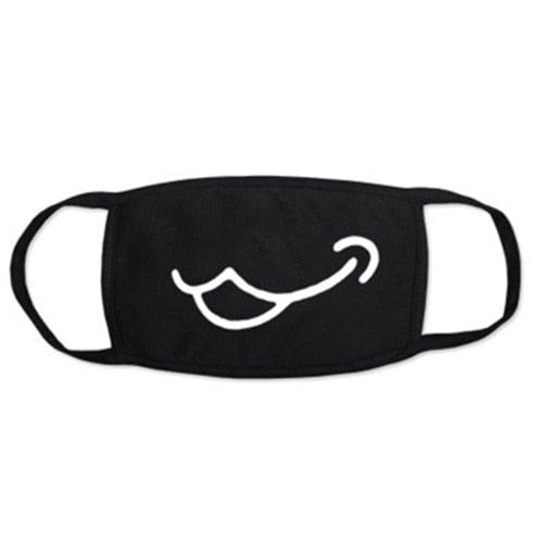 Black Mask for Female Male Face Mask Cotton Anime Mouth Mask Anti-dust Pollution Masks Cute Masker for Woman Man