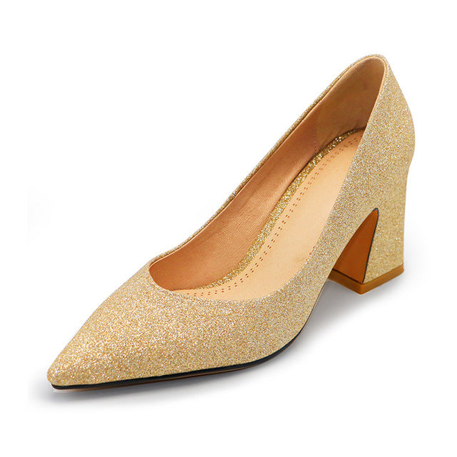 Taoffen New Women Pointed Toe Pumps Solid Color High Heels Shoes Women Concise Office Lady Daily Party Footwear Size 32-43