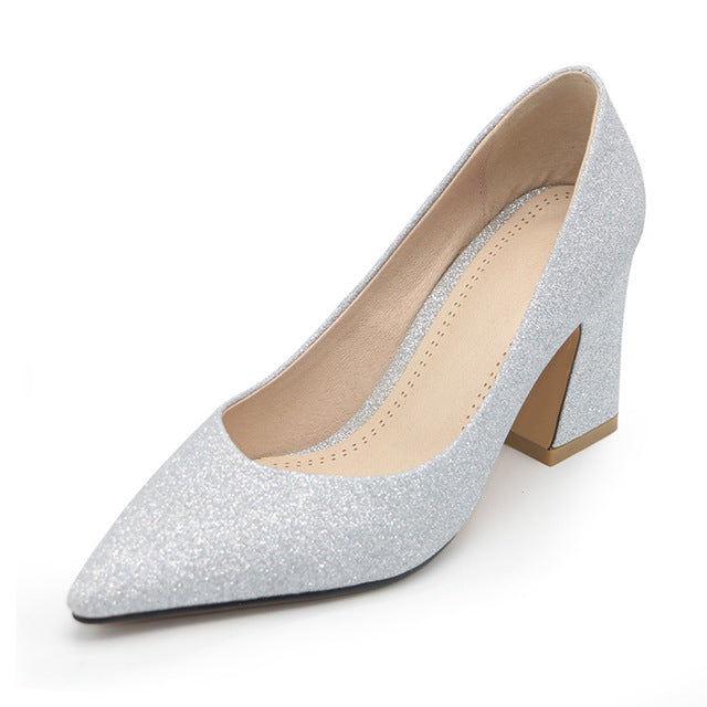 Taoffen New Women Pointed Toe Pumps Solid Color High Heels Shoes Women Concise Office Lady Daily Party Footwear Size 32-43