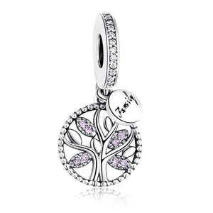 DIY Silver Original Pandora Bracelet Bead Love Dangle Charm Crystal Heart, Flower, Tower, Tree Beads