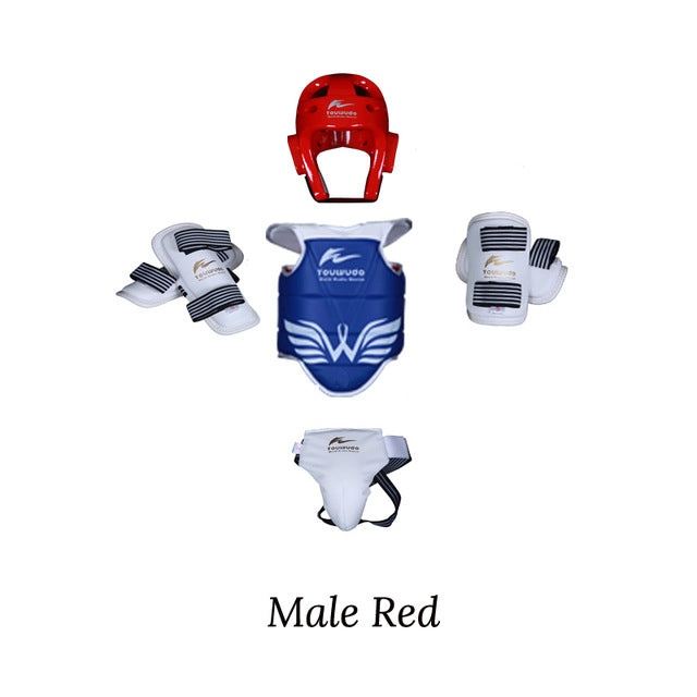 Taekwondo protector set 5pc Sparring Equipment  children adult head foot protection Karate boxing sports