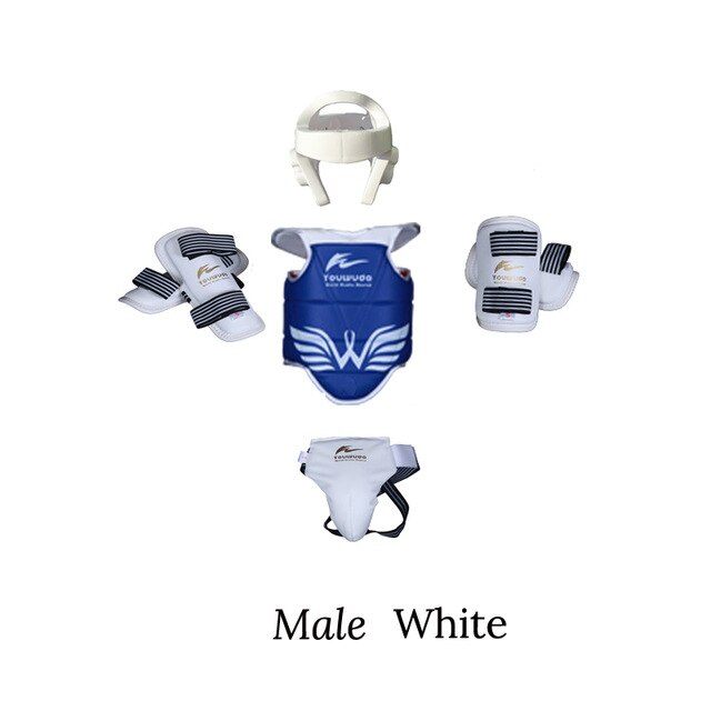 Taekwondo protector set 5pc Sparring Equipment  children adult head foot protection Karate boxing sports