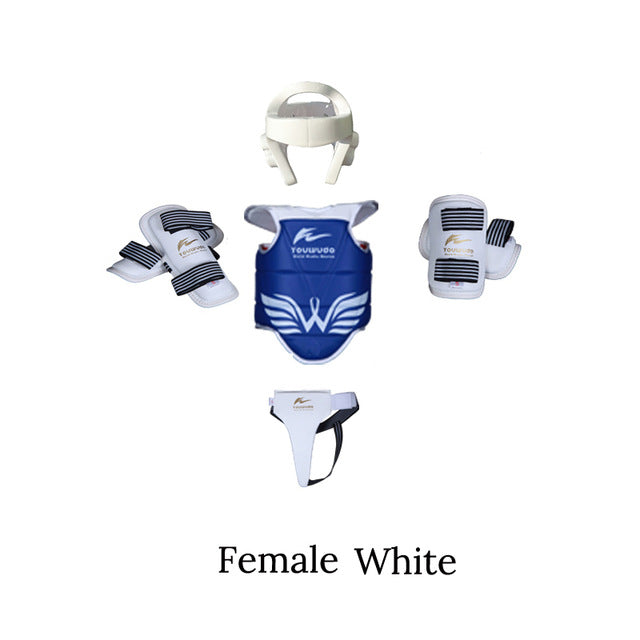 Taekwondo protector set 5pc Sparring Equipment  children adult head foot protection Karate boxing sports