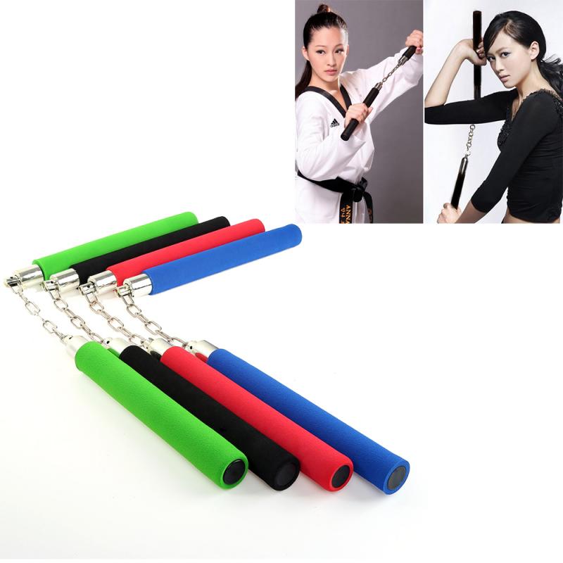 1pc Durable Hot Martial Art Foam Padded Safe Fitness Nunchakus For Children KungFu Beginners Training Tool