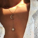 Ahmed Minimalist Star & Moon Pendant Necklaces for Women New Bijoux Statement Necklaces Collier Fashion Jewelry Dropshipping