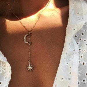 Ahmed Minimalist Star & Moon Pendant Necklaces for Women New Bijoux Statement Necklaces Collier Fashion Jewelry Dropshipping