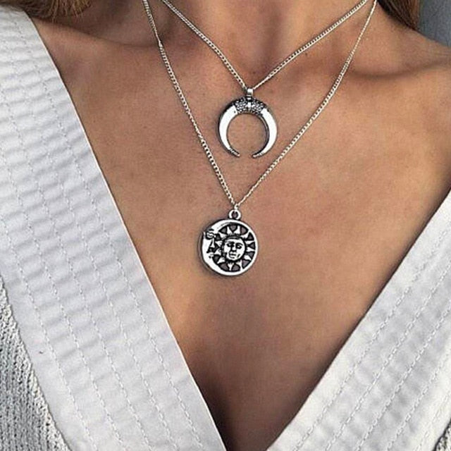 Ahmed Minimalist Star & Moon Pendant Necklaces for Women New Bijoux Statement Necklaces Collier Fashion Jewelry Dropshipping
